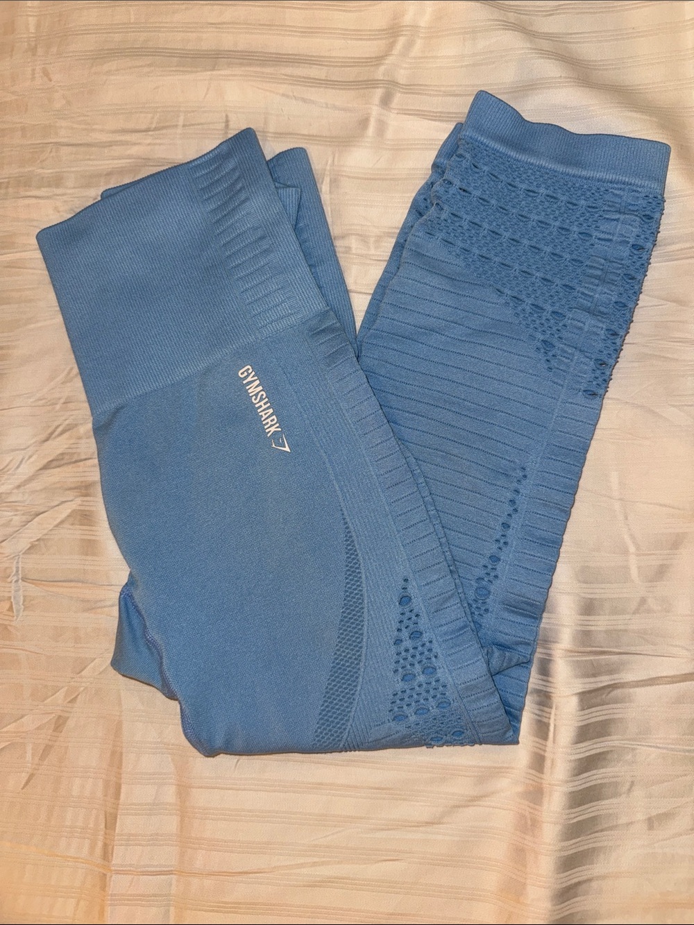 Gymshark Seamless High-Waist Leggings in Light Blue